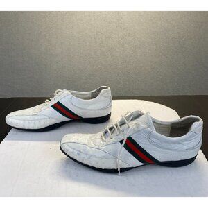 Los Altos Boots Exotic Crocodile Leather Dress Shoes,White, Mens,Mex Size 30B